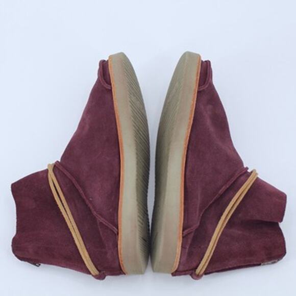 Satorisan Silverlake Suede Ankle Booties Tie Moccasins Purple Size 38 US 7.5 - Picture 6 of 9